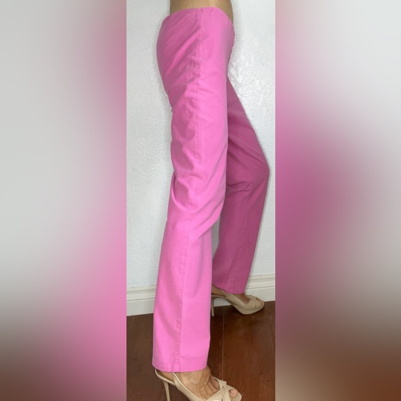 Hot Pink Straight Leg Stretch Women’s Cotton Pants (M) - Picture 6 of 9